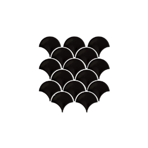 Black Fan - ceramic tile